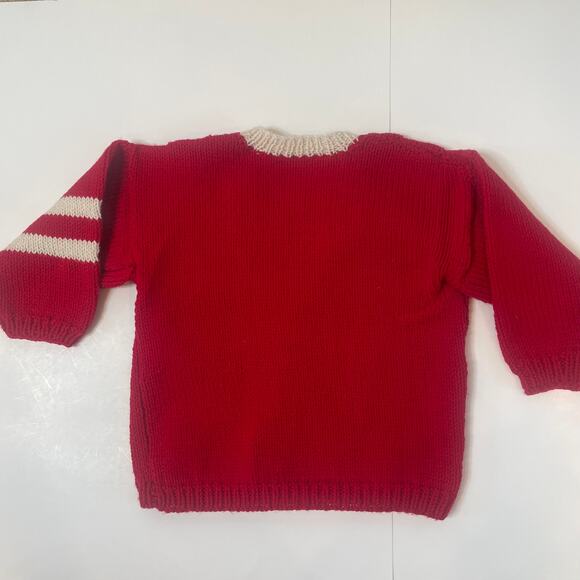 Handmade Boys V-Neck cardigan with Nutcracker Buttons Sz M/L - Picture 3 of 5